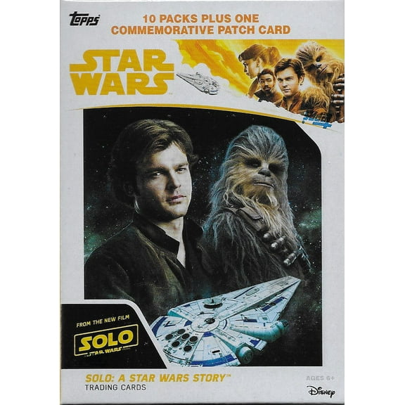 2018 Topps Solo A Star Wars Story Factory Sealed Blaster Box of Packs including One EXCLUSIVE Commemorative Patch Card