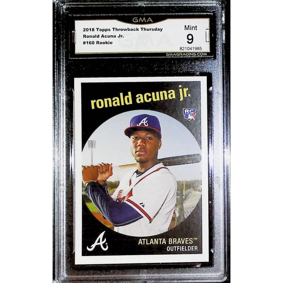 2018 Topps Throwback Thursday #160 Ronald Acuna Jr. Atlanta Braves RC Rookie GMA 9 MINT (Serial Number May Vary)