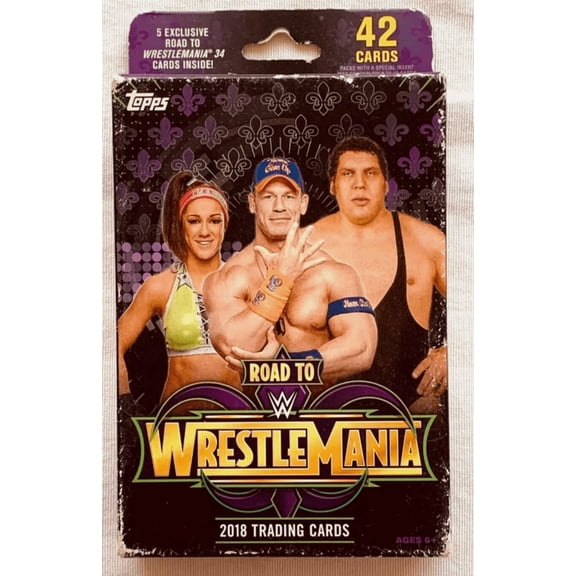 2018 Topps WWE Wrestling Road to Wrestlemania Factory Sealed Hanger Box 42 Cards
