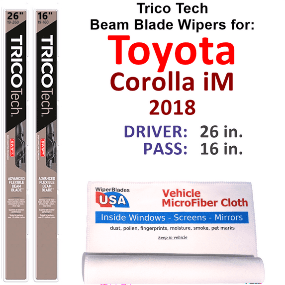 2018 Toyota Corolla iM Beam Blade Wipers (Set of 2)