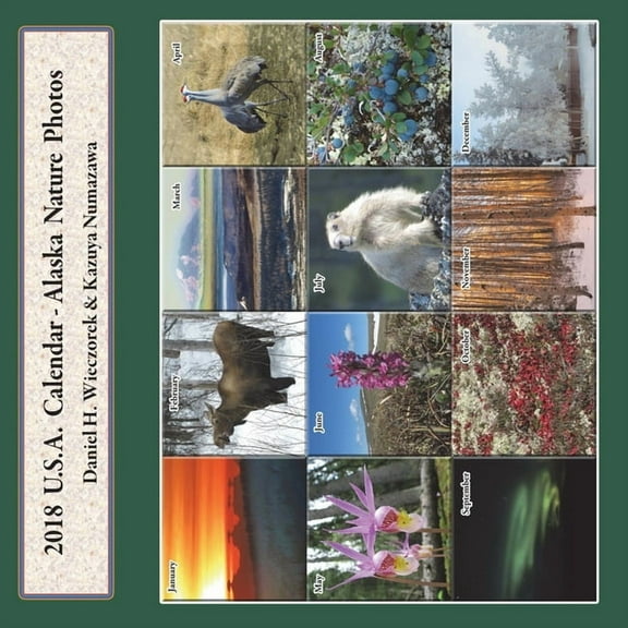 2018 USA Calendar - Alaska Nature Photos, (Paperback)
