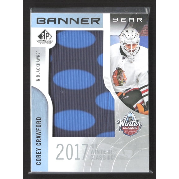 2018 Upper Deck SP Game Used Banner Year Corey Crawford #BWC-CC Banner Relic