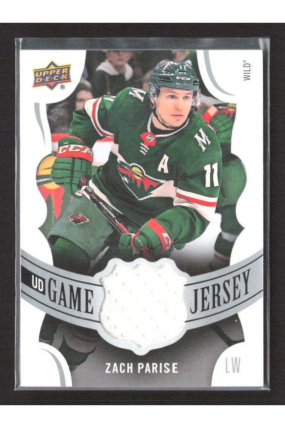2018 Upper Deck Series 1 UD Game Jersey GJ-ZP Zach Parise Game-Used Minnesota Wild Jersey