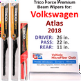 thumbnail image 1 of 2018 Volkswagen Atlas Performance Beam Wipers (Set of 3) w/Rear Wiper, 1 of 3
