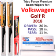 thumbnail image 1 of 2018 Volkswagen Golf R Performance Beam Wipers (Set of 3) w/Rear Wiper, 1 of 3