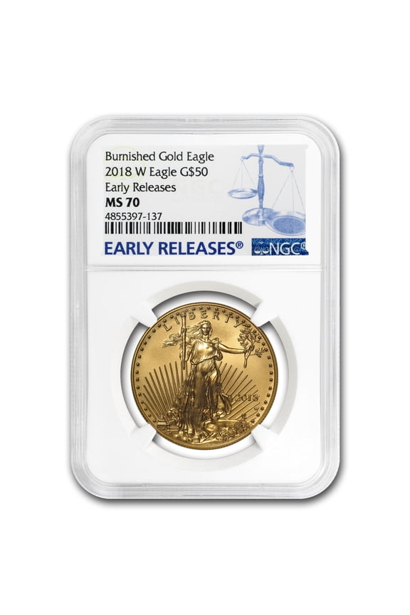 2018-W 1 oz Burnished Gold Eagle MS-70 NGC (ER)