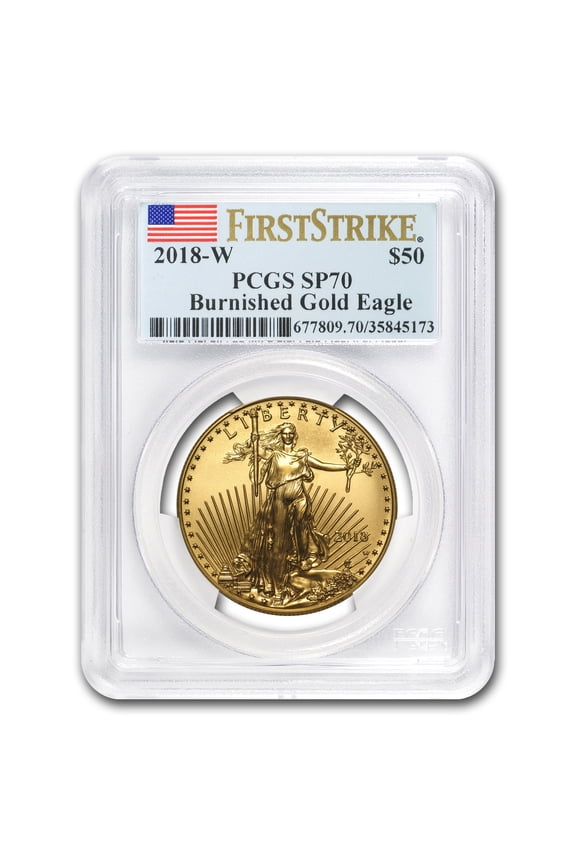 2018-W 1 oz Burnished Gold Eagle SP-70 PCGS (FirstStrike)