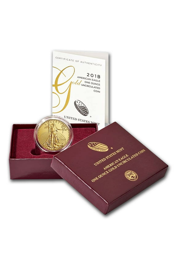 2018-W 1 oz Burnished Gold Eagle (w/Box & COA)