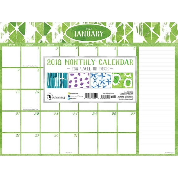 2018 Watercolor Mini Blotter