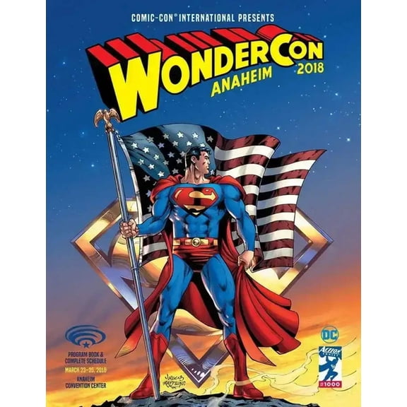 2018 Wondercon program w/ Superman art cover by Dan Jurgens