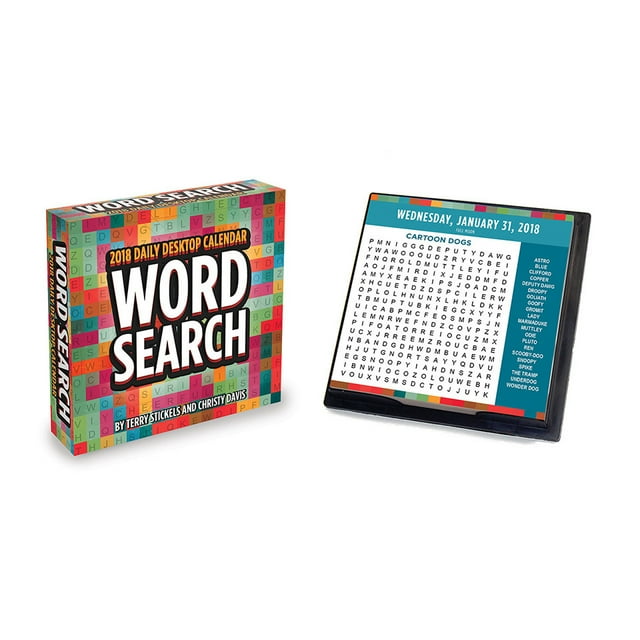 2018 Word Search Daily Desktop Calendar