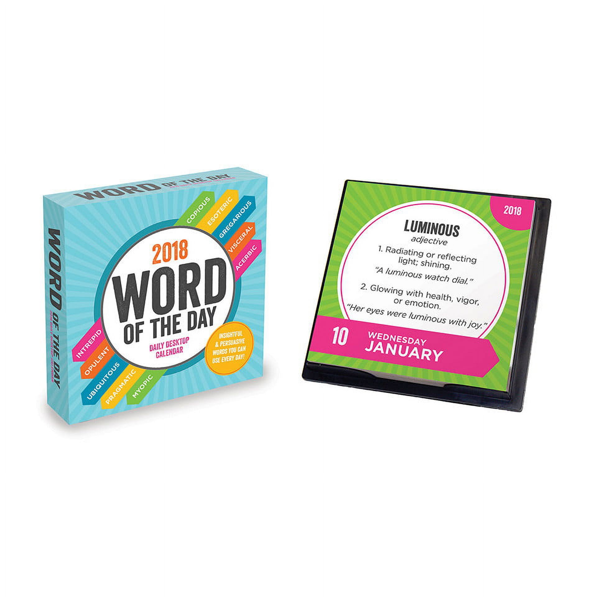 2018 Word of the Day Daily Desktop Calendar