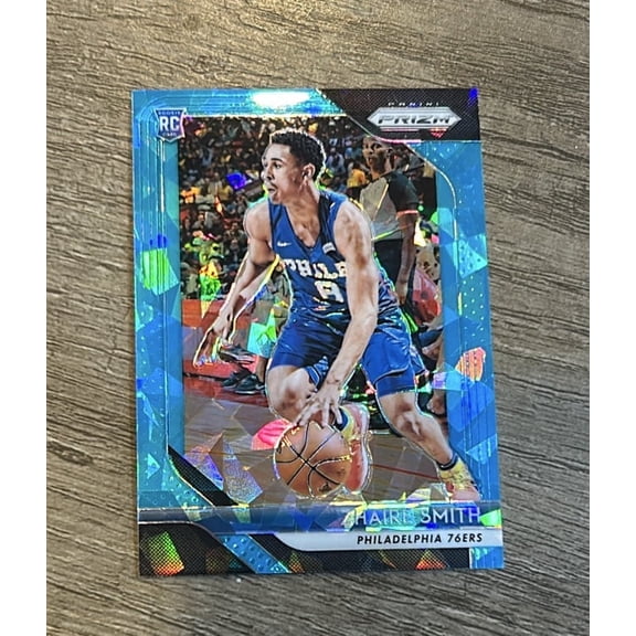 2018 Zhaire Smith Philadelphia 76ers 2018-19 Panini Prizm - Prizms Blue Ice, NM