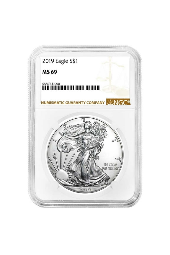 2019 $1 American Silver Eagle NGC MS69 Brown Label