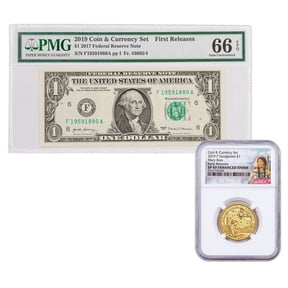 2019 $1 Native American Coin & Currency Set Enhanced Finish NGC SP69 ER and PMG 66 FR