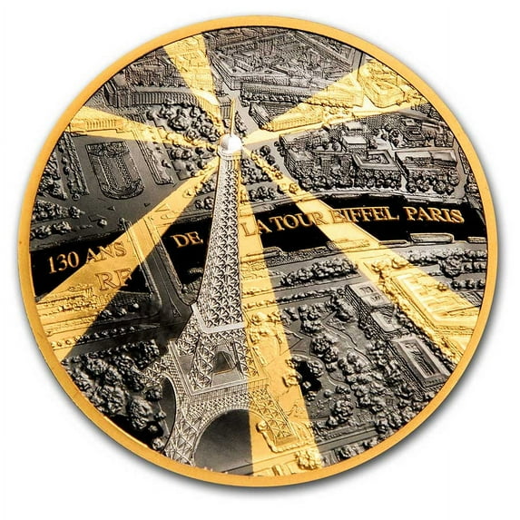 2019 1 oz Prf Gold €200 Treasures of Paris (Eiffel Tower)