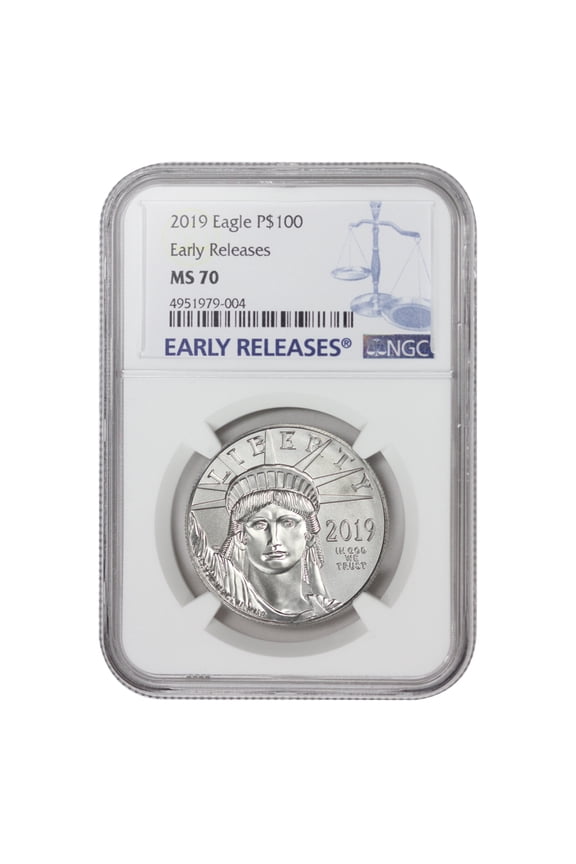 2019 $100 Platinum Eagle NGC MS70 Early Releases U.S. Mint Coins