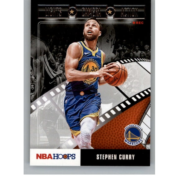 2019-20 Hoops Lights Camera Action #2 Stephen Curry Golden State Warriors NBA Basketball Trading Card