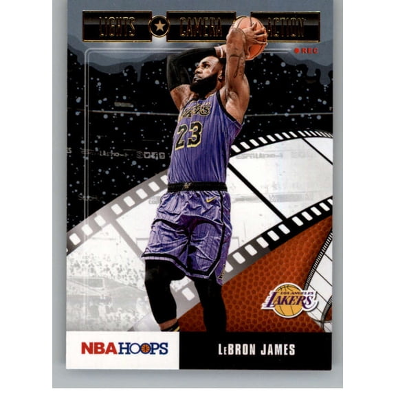 2019-20 Hoops Lights Camera Action Winter #20 LeBron James Los Angeles Lakers  NBA Basketball Trading Card
