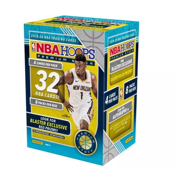 2019-20 NBA Hoops Premium Stock Basketball - Blaster Box - 32 Cards!