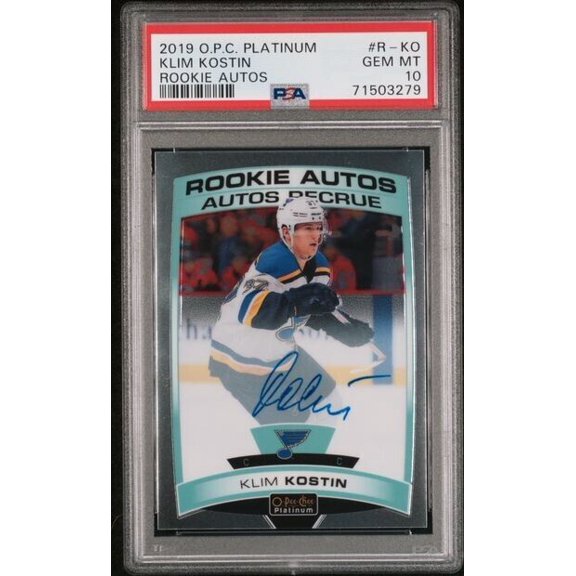 2019-20 O-Pee-Chee Platinum Klim Kostin Rookie PSA 10