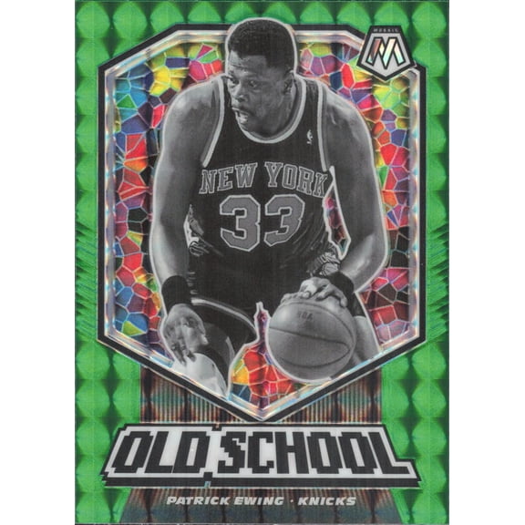 2019-20 PANINI MOSAIC OLD SCHOOL MOSAIC GREEN #2 PATRICK EWING NEW YORK KNICKS