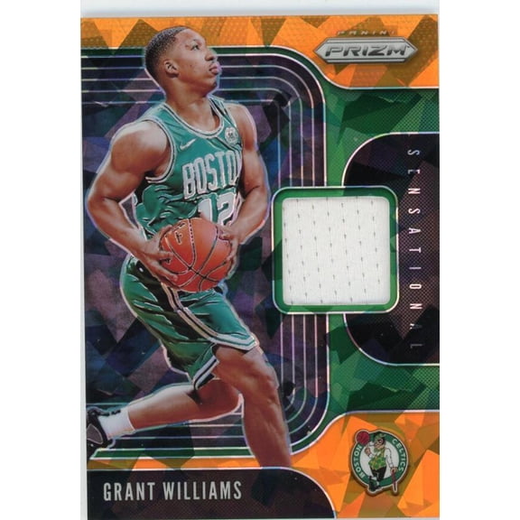 2019-20 PANINI PRIZM SENSATIONAL SWATCHES ORANGE ICE #SS-GWL GRANT WILLIAMS RELIC BOSTON CELTICS
