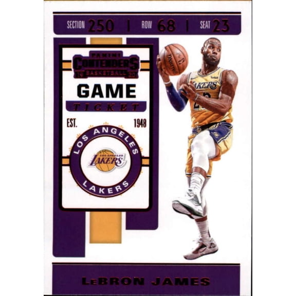 2019-20 Panini Contenders Game Ticket Red #70 LeBron James Los Angeles Lakers NBA Basketball Trading Card