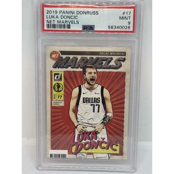 2019-20 Panini Donruss Net Marvels #17 Luka Doncic Dallas Mavericks PSA 9 MINT Serial Number May Vary