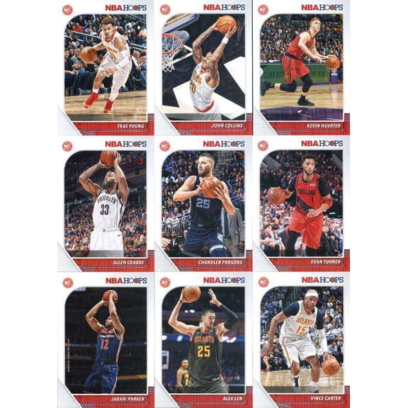 2019-20 Panini NBA Hoops Atlanta Hawks Team Set of 13 Cards: Trae Young(#1), John Collins(#2), Kevin Huerter(#3), Allen