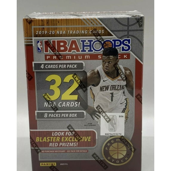 2019-20 Panini NBA Hoops Premium Stock Blaster Box Target Silver Mojo Red
