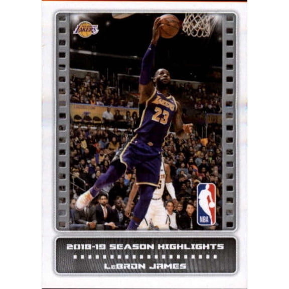 2019-20 Panini Stickers Basketball #7 LeBron James Season Highlight Los Angeles Lakers NBA Basketball Mini Sticker Trading Card (Small & Peelable)
