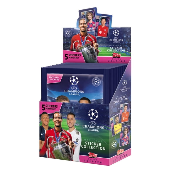 2019-20 Topps Champions League Soccer Stickers - 30-Pack Box (5 Stickers per Pack) (Total of 150 Stickers)