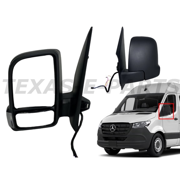 2019 2020 2021 2022 Compatible With Mercedes Benz Sprinter 1500 2500 3500 Front Door Power Side Rear View Mirror Heated Signal Left Driver Side
