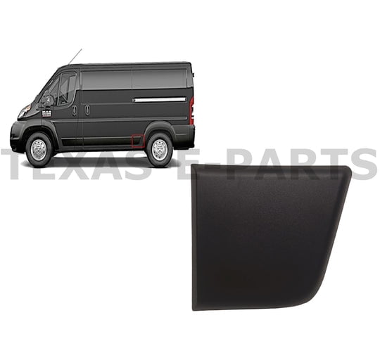 Left Side Body Molding Trim For Ram ProMaster 1500 2500 3500 2019-2024 - Driver Side Middle Lower Exterior Panel (Replaces 1ZT45JXWAB, 1307248070)