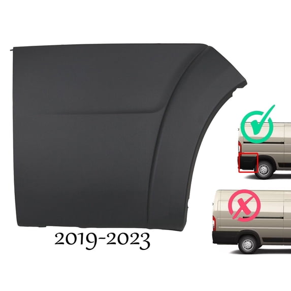 2019 2020 2021 2022 Compatible with Ram Promaster 1500 2500 Right Passenger Rear Side Panel Molding Trim Black