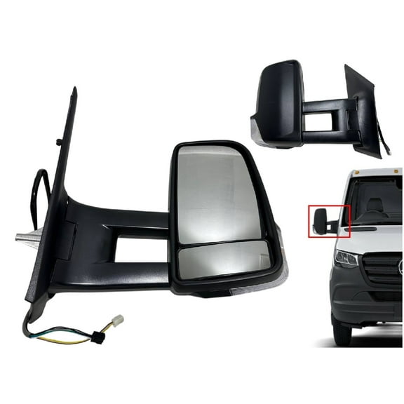 2019 2020 2021 Compatible With Mercedes Benz Sprinter 1500 2500 3500 Right Front Door Power Side Rear View Mirror Signal Heated Long Arm Passenger Side