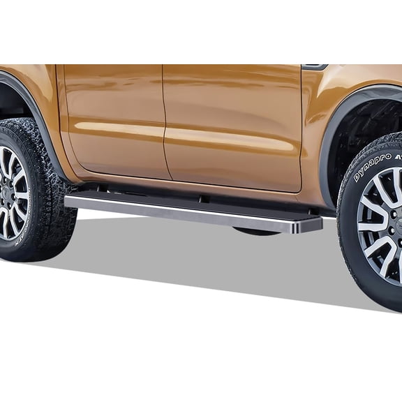 APS 6" Brushed Stainless iSteps Fit 2019-2023 Ford Ranger SuperCrew Rocker Mount