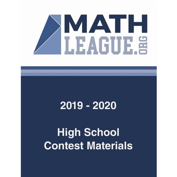 2019-2020 High School Contest Materials, (Paperback)