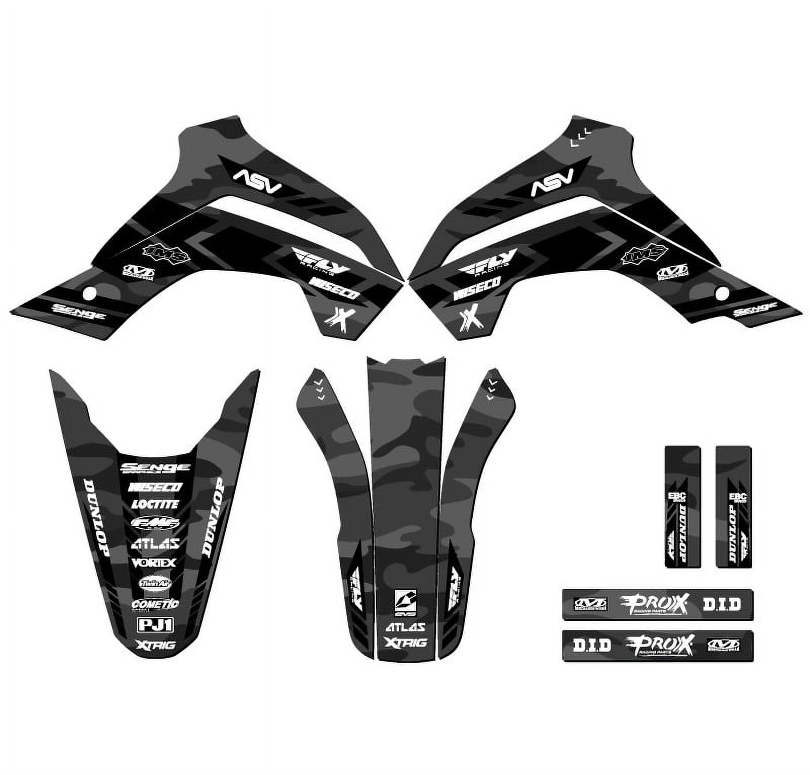 2019-2020 KLX 140 G APACHE Green Senge Graphics Base Kit