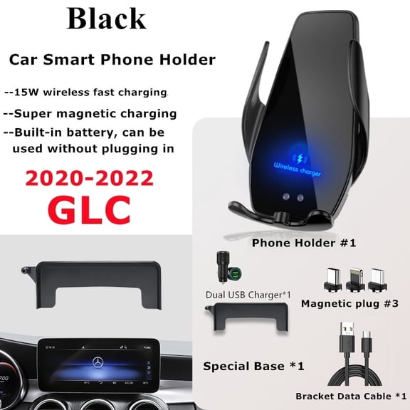 2019 2022 For Mercedes Benz C-Class GLC V-Class Car Screen Phone Holder Wireless Charger Navigation GPS Phones Bracket