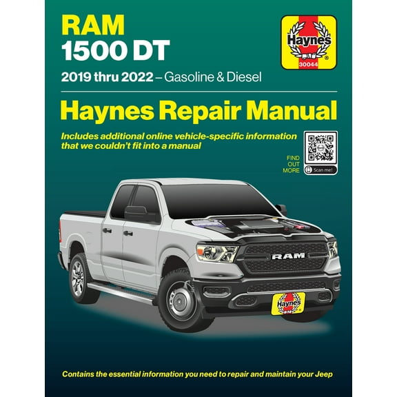 2019-2022 RAM 1500 DT Haynes Repair Manual  Gasoline and Diesel Models (Printed in Full Color with Additional Online Vehicle-Specific Information)
