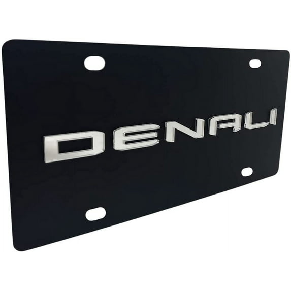 2019-2024 GMC Denali on Carbon Steel License Plate with Mirrored Script