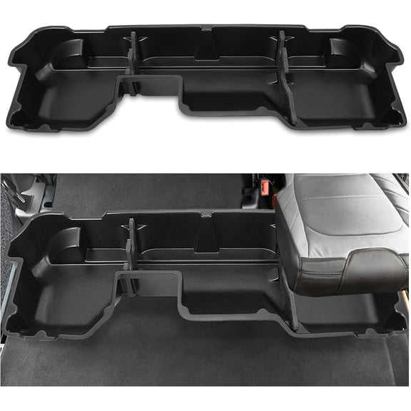 2019-2025 Dodge Ram 1500 Crew Cab Under Seat Storage Box - New Body Style Truck Organizer, Hidden Container System, Black