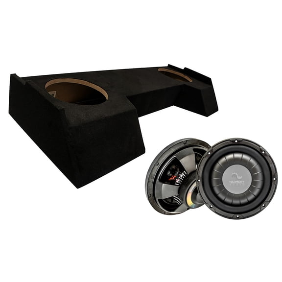 2019-2025 Dodge Ram Crew Cab Dual Harmony 12" HA-F124 Loaded Subwoofer Stereo Sub Box Sealed Enclosure Car Audio Bundle 400W RMS 4 Ohms