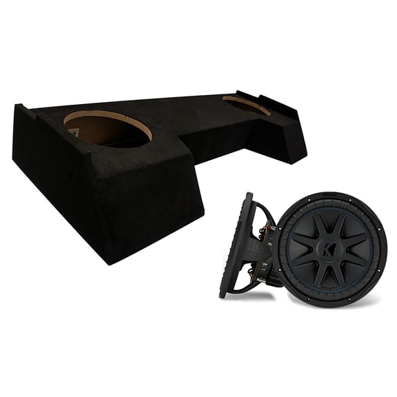 2019-2025 Dodge Ram Crew Cab Dual Kicker 12" 44CVX122 Loaded Subwoofer Stereo Sub Box Sealed Enclosure Car Audio Bundle 750W RMS 2 Ohms