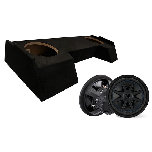 2019-2025 Dodge Ram Crew Cab Dual Kicker 12" 50CVX124 Loaded Subwoofer Stereo Sub Box Sealed Enclosure Car Audio Bundle 750W RMS 4 Ohms