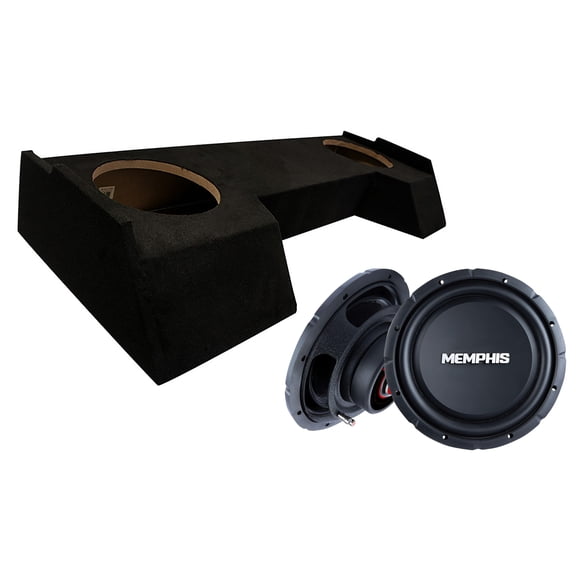 2019-2025 Dodge Ram Crew Cab Dual Memphis 12" SRXS1240 Loaded Subwoofer Stereo Sub Box Sealed Enclosure Car Audio Bundle 250W RMS 4 Ohms