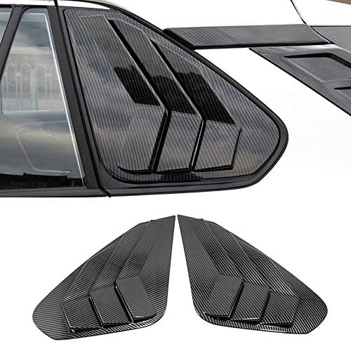 Ikon Motorsports 2PCS Side Window Louvers Air Vent Scoop Sun Shades Cover Added Bodykit Replacement Compatible 2014 2019 Chevrolet Corvette C7 Coupe