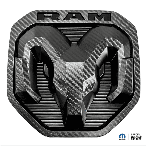 2019-25 RAM Tailgate Emblem, Carbon Decal - Officially Licensed MOPAR Product